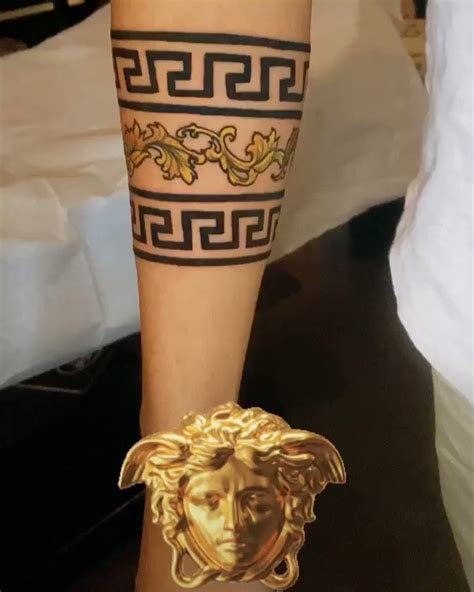 versace hair tattoo|Versace tattoos for women.